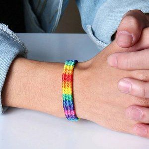 Gay Pride Rainbow Friendship String Bracelet LGBTQ+